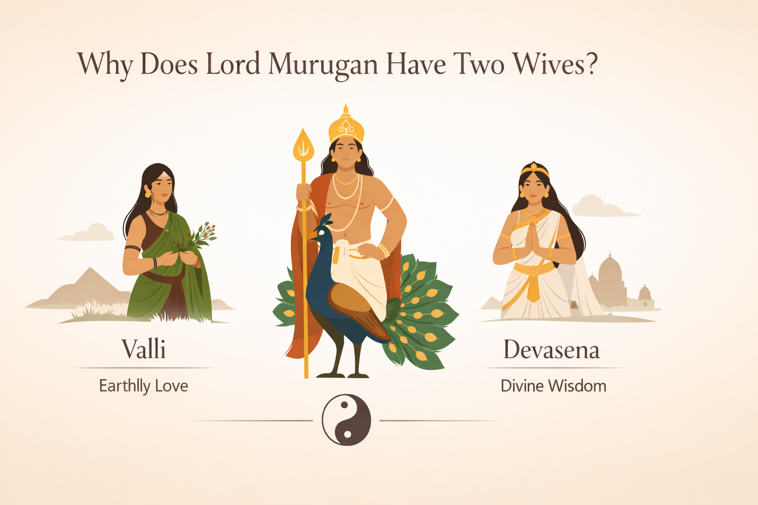 Why Does Lord Murugan Have Two Wives? Story of Valli and Devasena