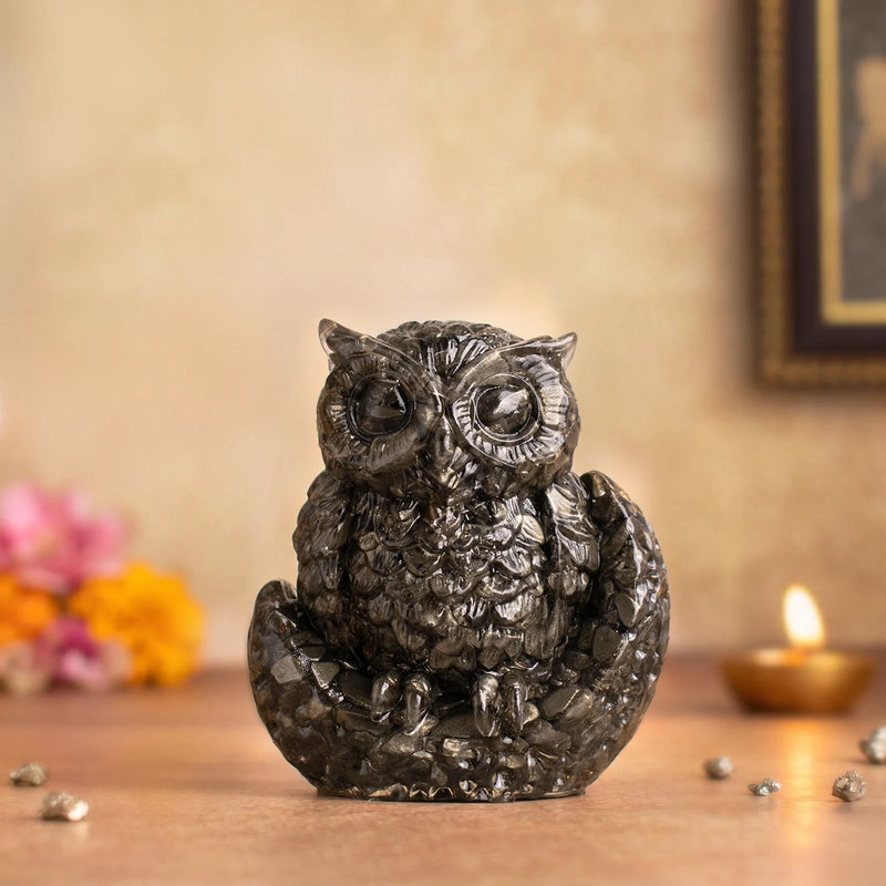 Pyrite Owl : Symbol of Goddess Lakshmi ( Deity of Wealth )