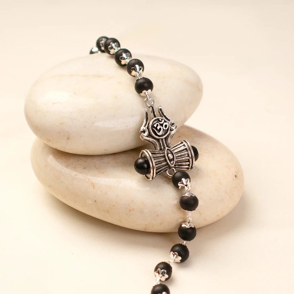 Om Trishul Damru Karungali Bracelet