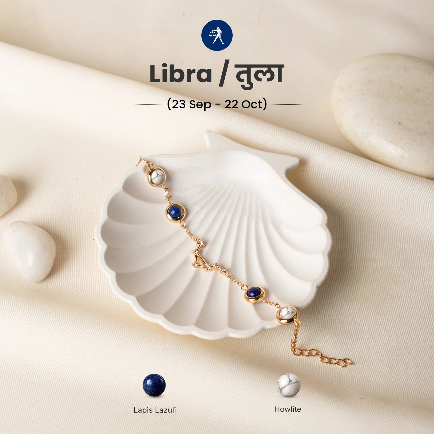 Libra (तुला राशि) Zodiac Constellation Bracelet for Women