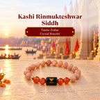 Kashi Rinmukteshwar Siddh Taurus Zodiac Bracelet With FREE Raw Selenite Plate