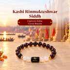 Kashi Rinmukteshwar Siddh Capricorn Zodiac Bracelet With FREE Raw Selenite Plate