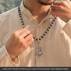 Shiv Raksha Karungali Mala with Trishul Nandi Pendant
