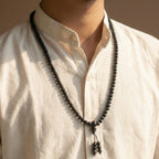 Karungali Malai 6mm Stretchable - 108+1 Beads (Original Ebony Wood)