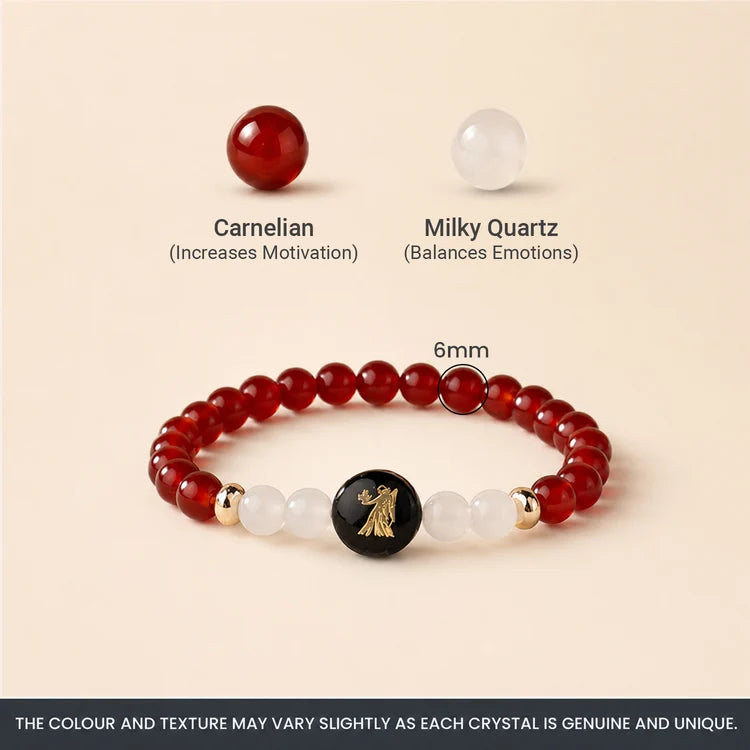 Kashi Rinmukteshwar Siddh Virgo Zodiac Bracelet for Women with Free Raw Selenite Plate