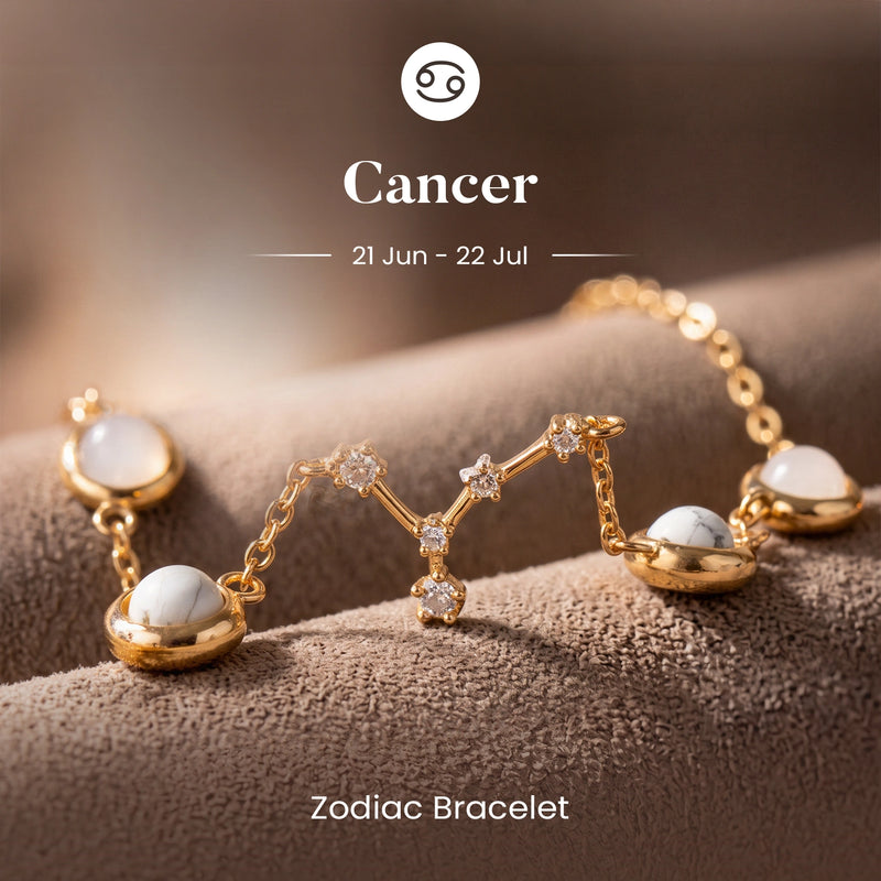 Cancer Zodiac Constellation Bracelet for Women