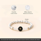 Kashi Rinmukteshwar Siddh Cancer Zodiac Bracelet for Women with Free Raw Selenite Plate
