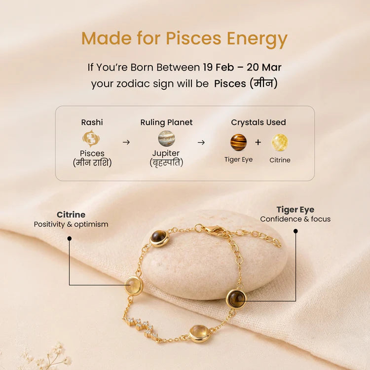 Pisces Zodiac Constellation Bracelet for Women