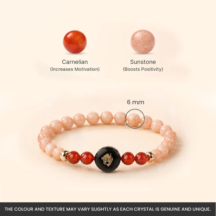 Kashi Rinmukteshwar Siddh Taurus Zodiac Bracelet for Women with Free Raw Selenite Plate