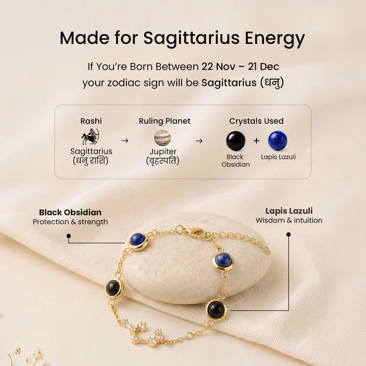 Sagittarius Zodiac Constellation Bracelet for Women
