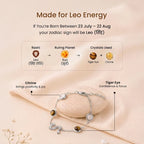 Kashi Rinmukteshwar Siddh Leo Zodiac Constellation Bracelet with Free Raw Selenite Plate