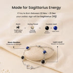 Kashi Rinmukteshwar Siddh Sagittarius Zodiac Constellation Bracelet with Free Raw Selenite Plate