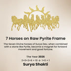 Limited Edition - 7 Horses on Raw Pyrite Frame (Big Size)