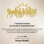 7 Horses on Pyrite & Selenite Dust Frame