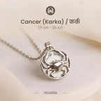 Cancer Pendant (कर्क राशि) with Howlite