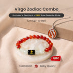 Virgo Zodiac Bracelet with Pendant & Free Selenite Plate