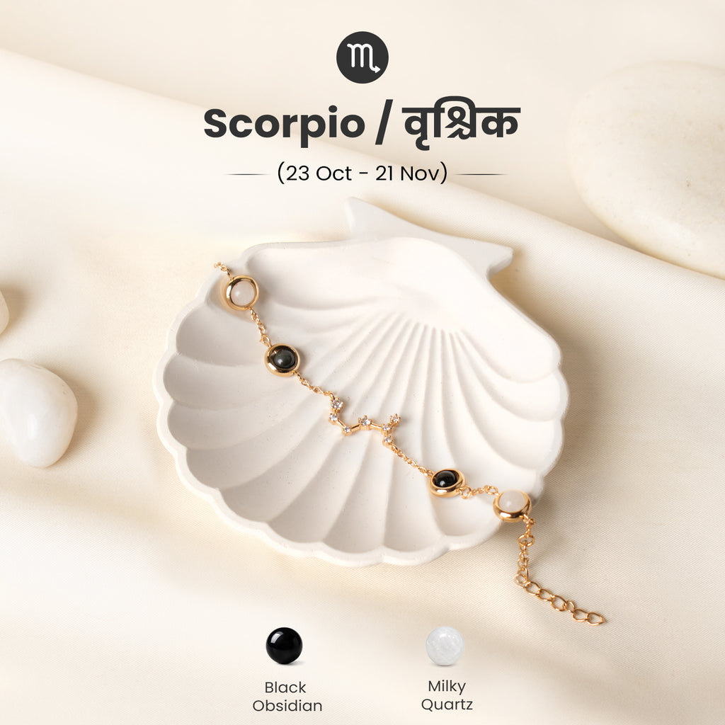 Scorpio (वृश्चिक राशि) Zodiac Constellation Bracelet for Women