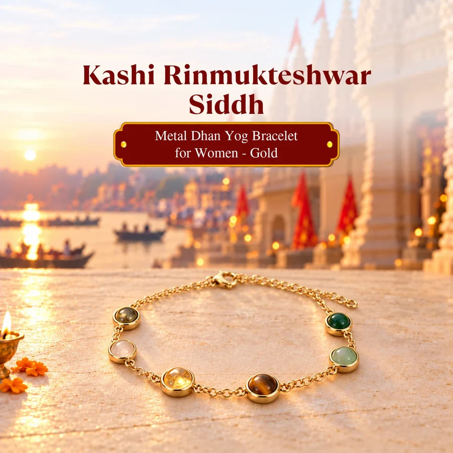 Kashi Rinmukteshwar Siddh Metal Dhan Yog Bracelet for Women