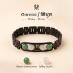 Gemini Zodiac Metal Bracelet