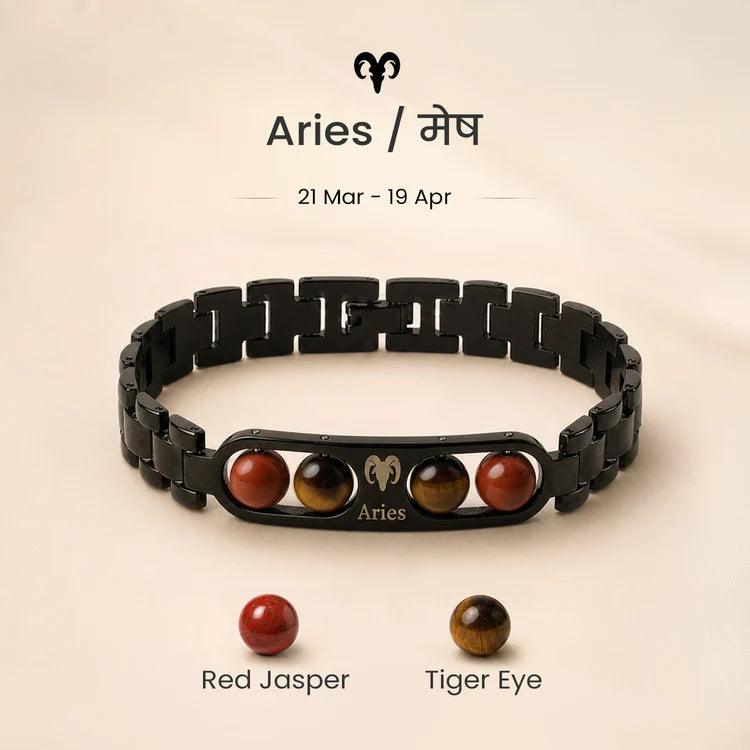 Aries Zodiac Metal Bracelet