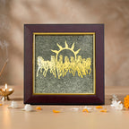 7 Horses on Raw Pyrite Frame (Maroon)