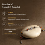 Kashi Rinmukteshwar Siddh Psychic Number 1 Sun Crystal Bracelet with FREE Raw Selenite Plate
