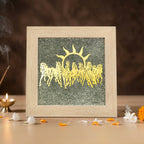 7 Horses on Raw Pyrite Frame (Beige)