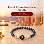 Kashi Rinmukteshwar Siddh Libra Zodiac Bracelet for Women with Free Raw Selenite Plate