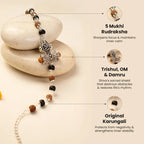 Om Trishul Damru Karungali Rudraksha Bracelet