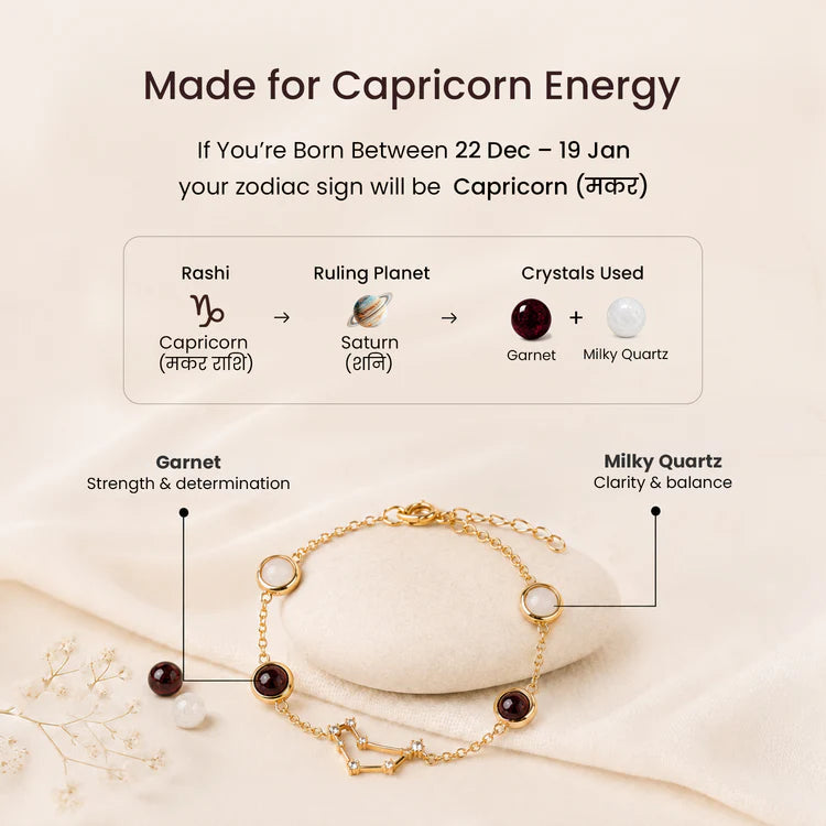Capricorn Zodiac Constellation Bracelet for Women