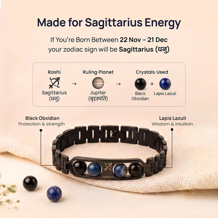 Sagittarius Zodiac Metal Bracelet