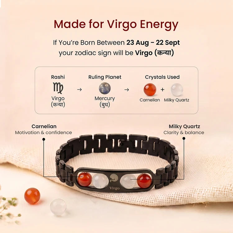 Virgo Zodiac Metal Bracelet