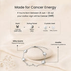 Kashi Rinmukteshwar Siddh Cancer Zodiac Constellation Bracelet with Free Raw Selenite Plate