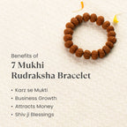 Divya Raksha Combo - Rudraksha karungali Mala with 7 Mukhi Rudraksha Bracelet