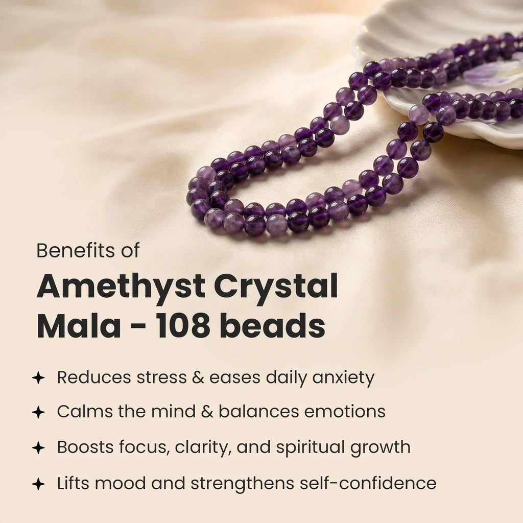 Amethyst Mala - 8mm || 108 Beads