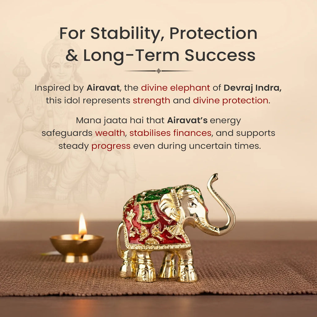 Airavat Dhan-Vridhi Elephant Idol