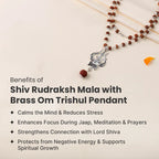 Shiv Rudraksha Mala with Om Shiva Trishul Pendant
