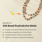 OM Bead Rudraksha Mala