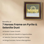 7 Horses on Pyrite & Selenite Dust Frame