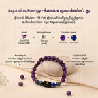 Aquarius (கும்ப ராசி) Zodiac Amethyst & Lapis Lazuli Bracelet