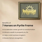 Limited Edition - 7 Horses on Raw Pyrite Frame (Big Size)