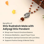 Shiv Rudraksha Mala with Adiyogi Shiv Pendant