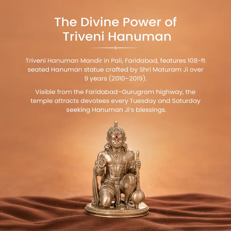 Limited Edition Siddh Triveni Hanuman Murti Gold
