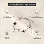 Kashi Rinmukteshwar Siddh Scorpio Zodiac Constellation Bracelet with Free Raw Selenite Plate