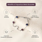 Kashi Rinmukteshwar Siddh Aquarius Zodiac Constellation Bracelet with Free Raw Selenite Plate