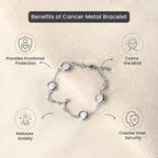 Kashi Rinmukteshwar Siddh Cancer Zodiac Constellation Bracelet with Free Raw Selenite Plate