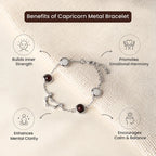 Kashi Rinmukteshwar Siddh Capricorn Zodiac Constellation Bracelet with Free Raw Selenite Plate