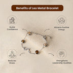 Kashi Rinmukteshwar Siddh Leo Zodiac Constellation Bracelet with Free Raw Selenite Plate