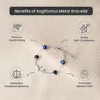 Kashi Rinmukteshwar Siddh Sagittarius Zodiac Constellation Bracelet with Free Raw Selenite Plate