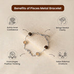 Kashi Rinmukteshwar Siddh Pisces Zodiac Constellation Bracelet with Free Raw Selenite Plate